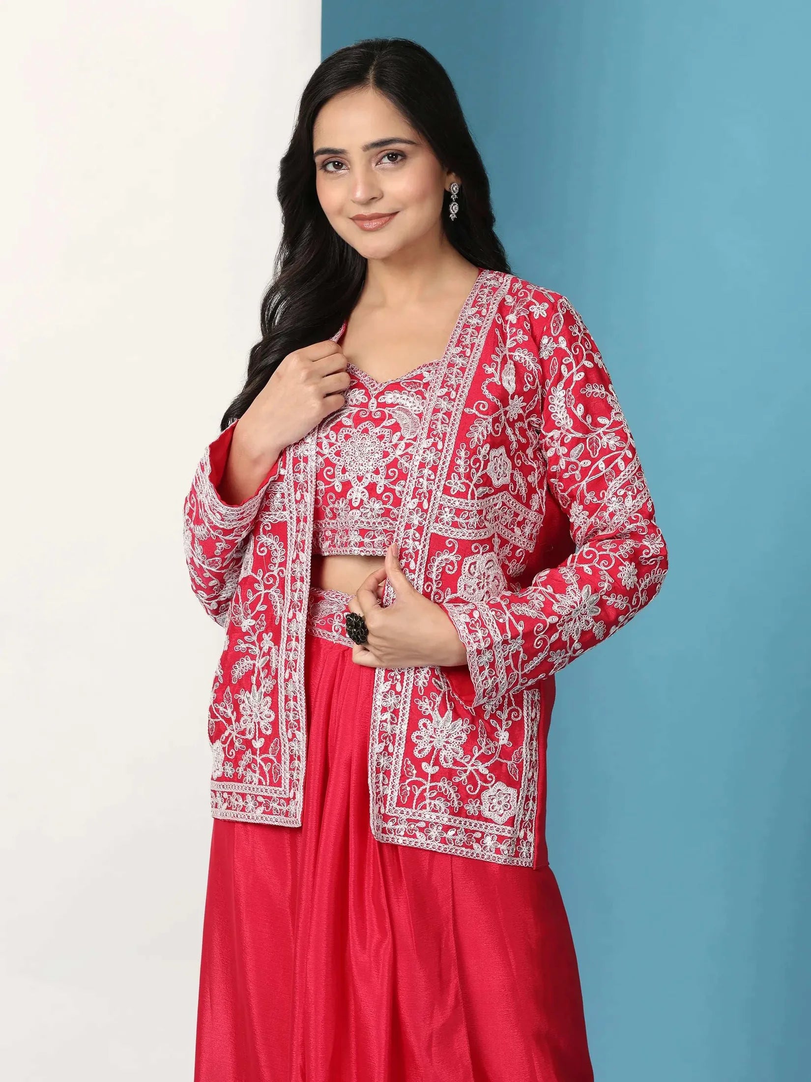 Trendy Party Wear Koti and Shrara