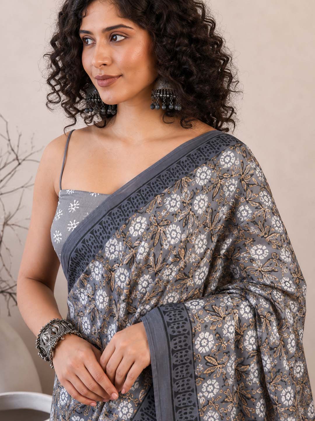 Ready to Wear Jaipuri Mul Cotton Printed Saree for Women