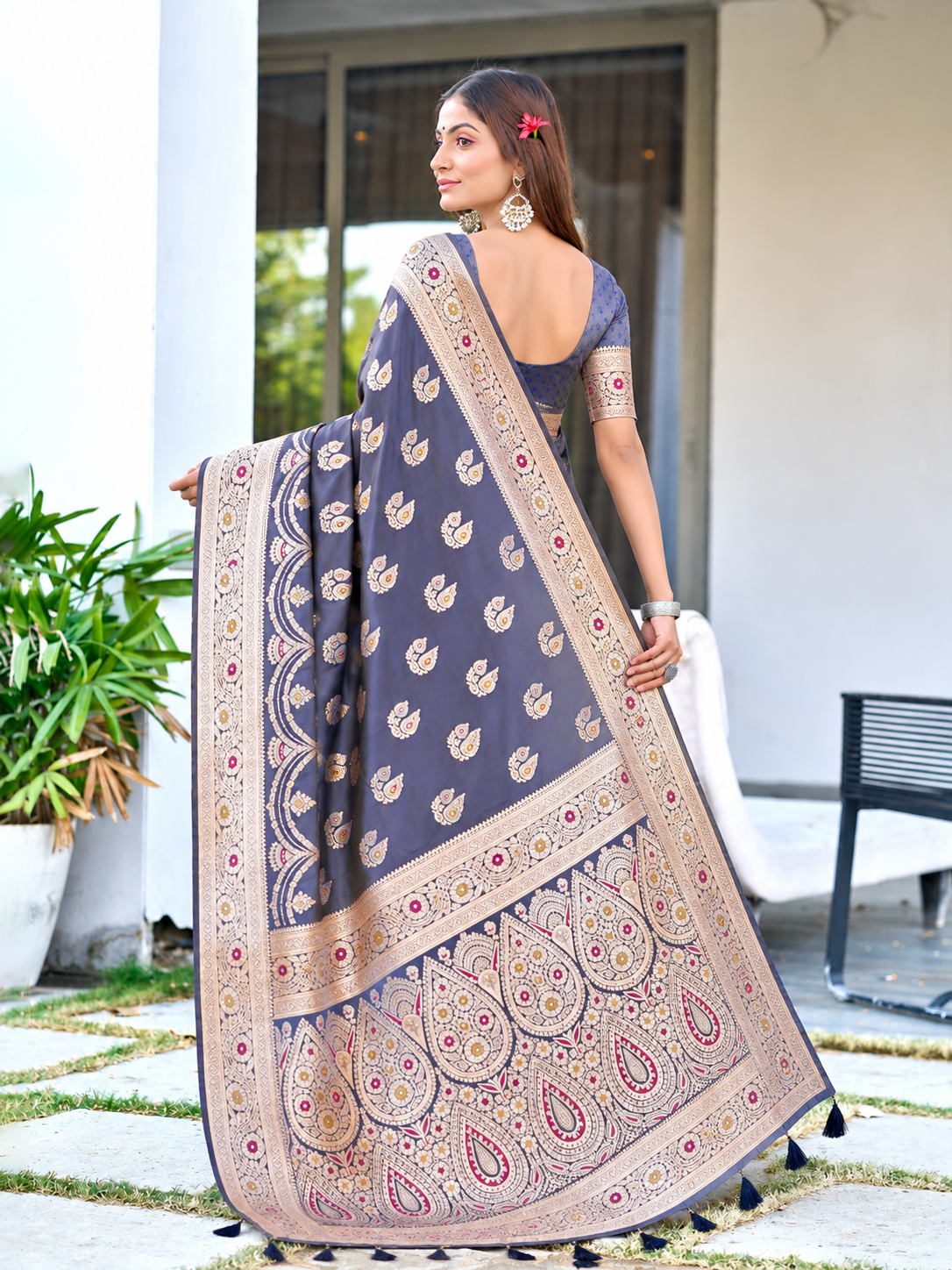 Ready to Wear Pathni Woven Pure Silk Saree