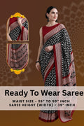 Ready to Wear Jaipuri Mul Cotton Geometric Printed Saree for Women