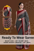 Ready to Wear Jaipuri Mul Cotton Geometric Printed Saree for Women