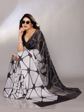 Abstract Print Crepe Silk Saree for Party Wear - Pionex Fab