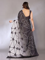 Abstract Print Crepe Silk Saree for Party Wear