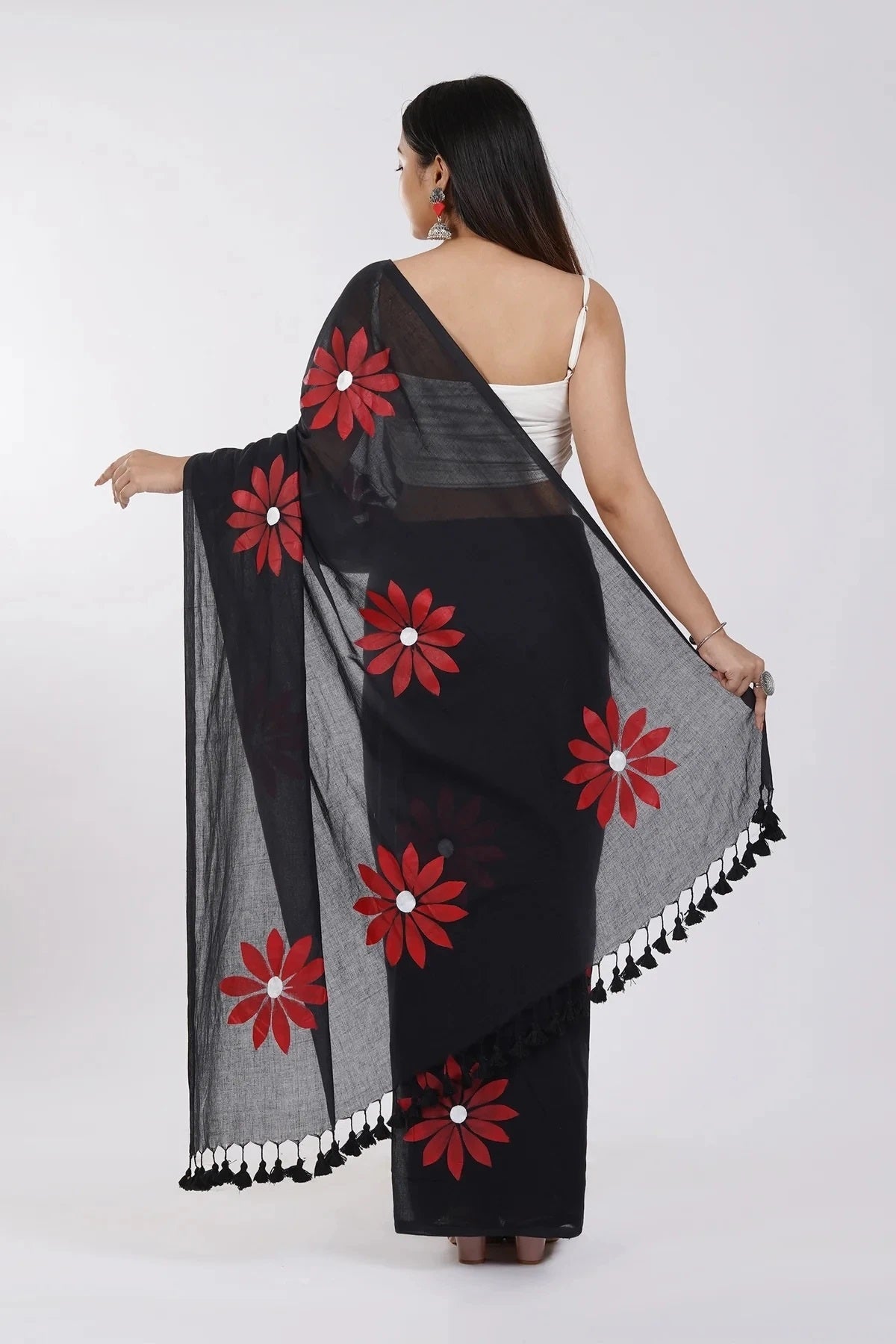 Floral Print Handloom Pure Cotton Saree