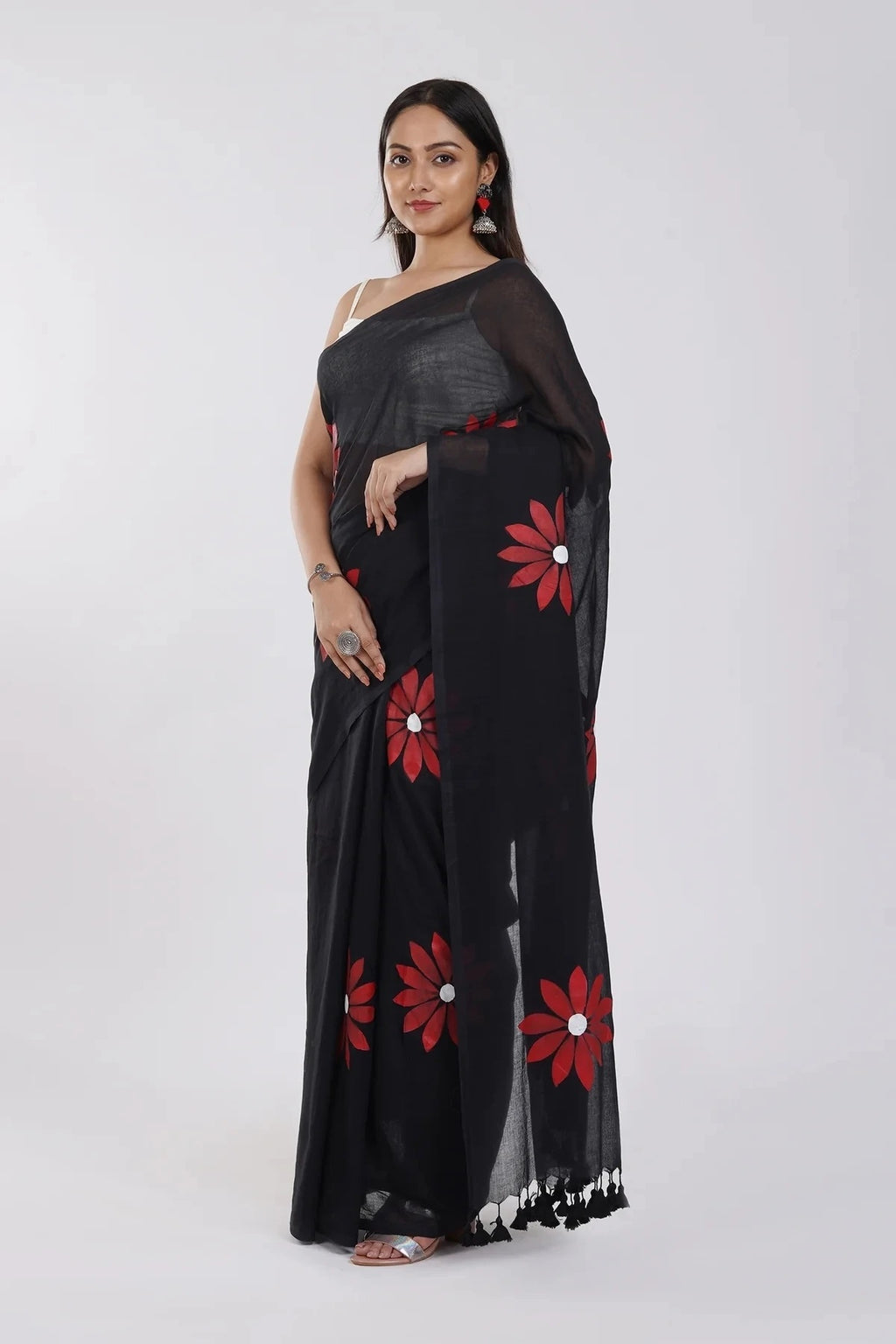 Floral Print Handloom Pure Cotton Saree
