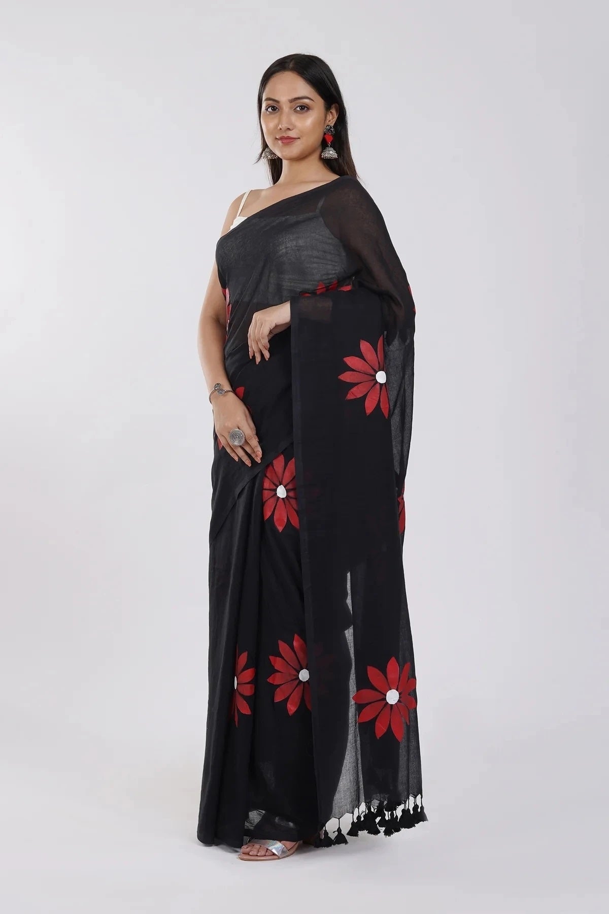 Floral Print Handloom Pure Cotton Saree