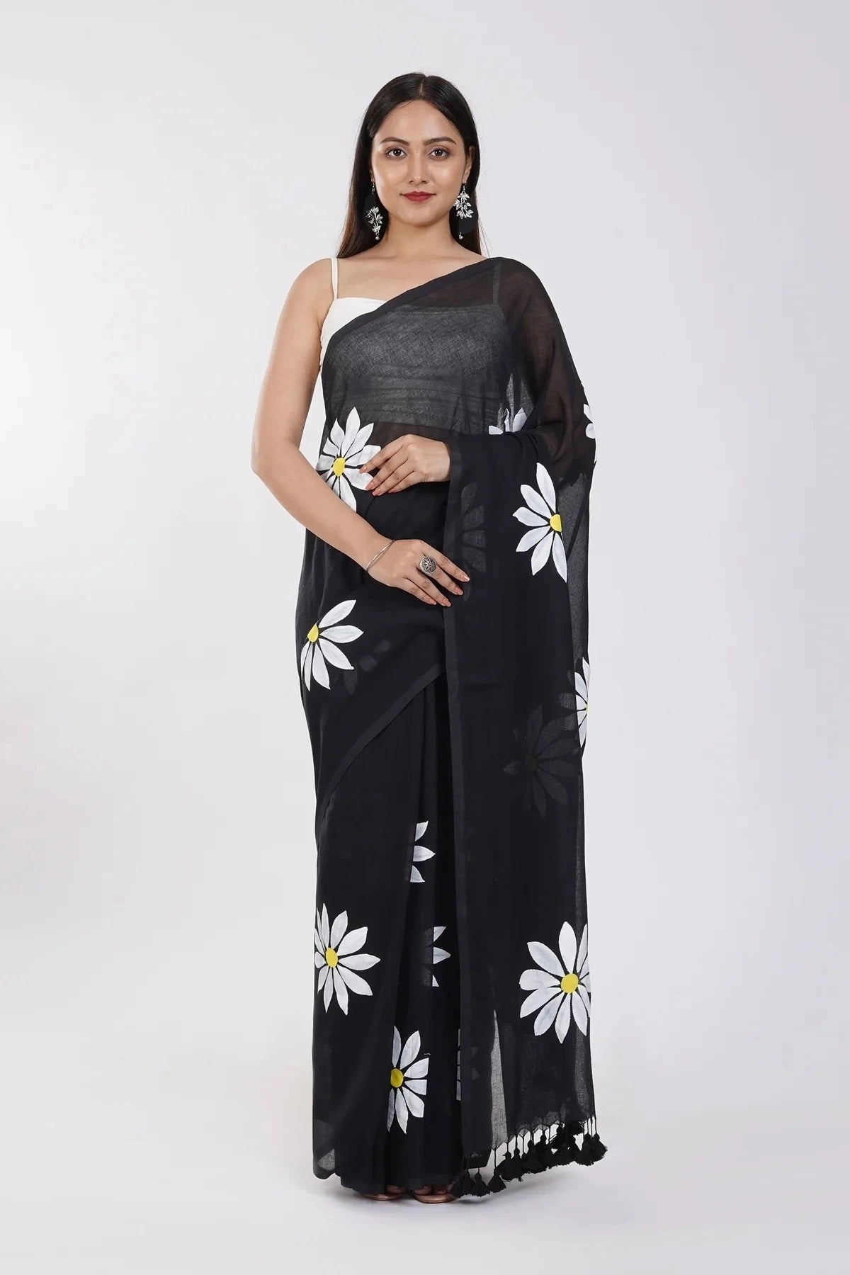 Floral Print Handloom Pure Cotton Saree