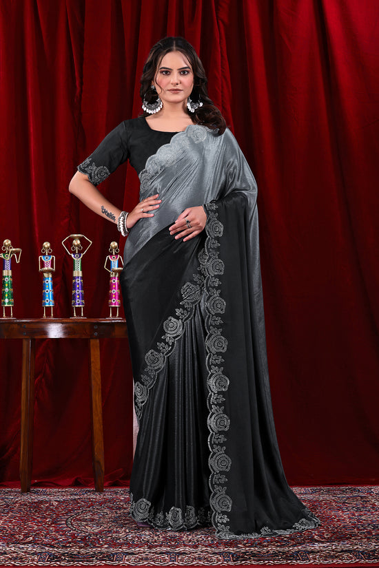 Chinon Shaded Saree with Siroski Diamond Work