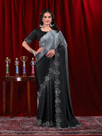 Chinon Shaded Saree with Siroski Diamond Work