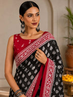Ready to Wear Jaipuri Mul Cotton Geometric Printed Saree for Women