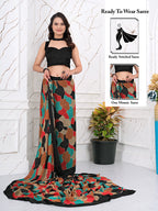 Instant Glam: Pre-Pleated Chiffon & Satin Patta Saree