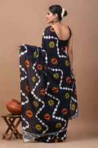 Ready to Wear Jaipuri Mul Cotton Geometric Printed Saree for Women