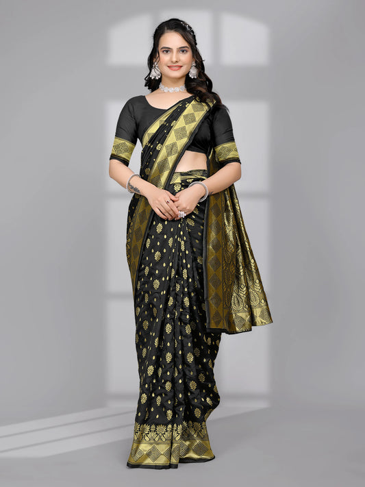 Ready to Wear Woven Banarasi Jacquard Pure Silk Saree