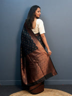 Elegant Patola Print Jacquard Woven Cotton Silk Saree with Zari Butta Work