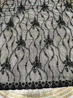 Net Saree With All Over Arco Bordar And Sequence Work