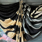Satin Silk Abstract Print Saree with Designer Pallu