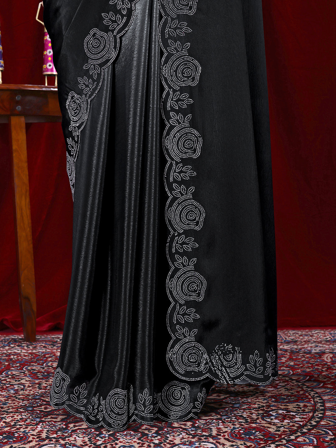 Chinon Shaded Saree with Siroski Diamond Work