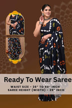 Ready to Wear Jaipuri Mul Cotton Geometric Printed Saree for Women