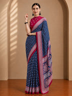 Ready to Wear Jaipuri Mul Cotton Geometric Printed Saree for Women