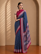 Ready to Wear Jaipuri Mul Cotton Geometric Printed Saree for Women