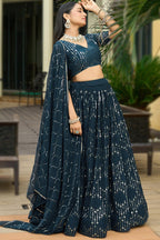 Georgette Embroidered Lehenga with Dupatta Set