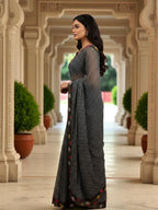 Cotton Silk Bandhani Printed Saree with Embroidery Work Border