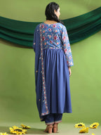 Georgette Embroidery With Sequence A line Kurta Set