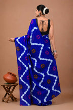 Ready to Wear Jaipuri Mul Cotton Geometric Printed Saree for Women