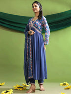 Georgette Embroidery With Sequence A line Kurta Set