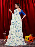 Women's Ready-to-wear Floral Printed Georgette Saree
