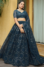 Georgette Embroidered Lehenga with Dupatta Set
