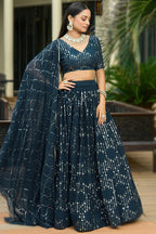 Georgette Embroidered Lehenga with Dupatta Set