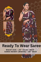 Ready to Wear Jaipuri Mul Cotton Geometric Printed Saree for Women