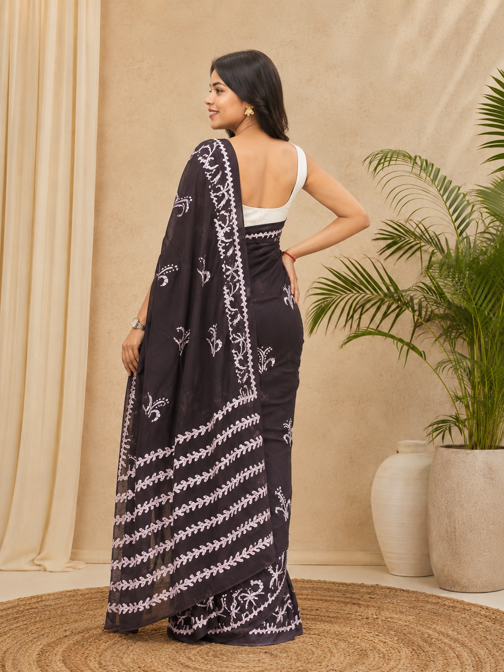 Mulmul Cotton Printed Daily Wear saree