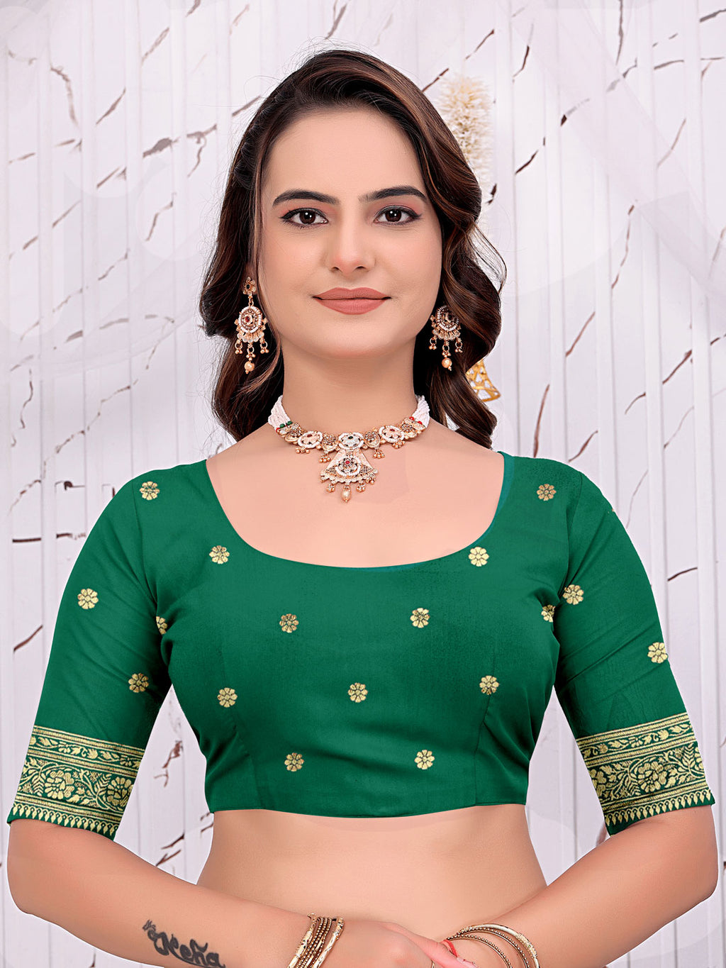Ready To Wear Banarasi Silk Saree with Zari Woven Border
