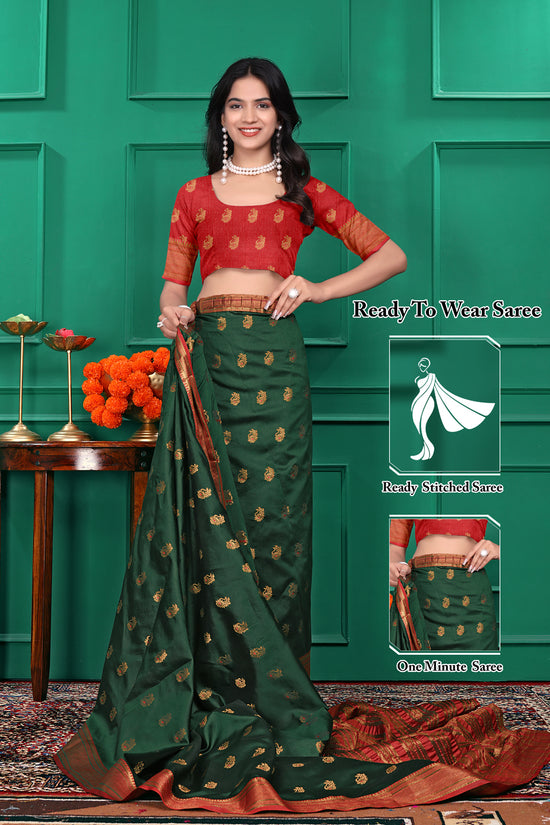 Ready to Wear Jacquard Pure Silk Saree