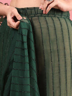 Ready To Wear Chiffon Zari Linen Saree