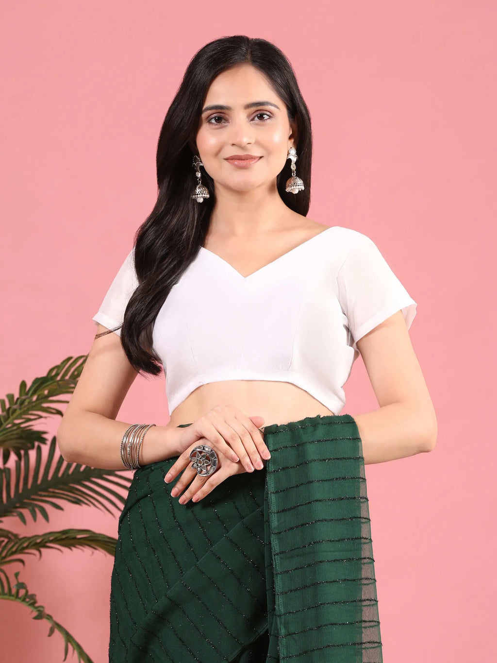 Ready To Wear Chiffon Zari Linen Saree