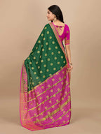 Ready To Wear Cotton Silk Woven Zari Jacquard Banarasi Traditional Saree
