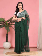 Ready To Wear Chiffon Zari Linen Saree