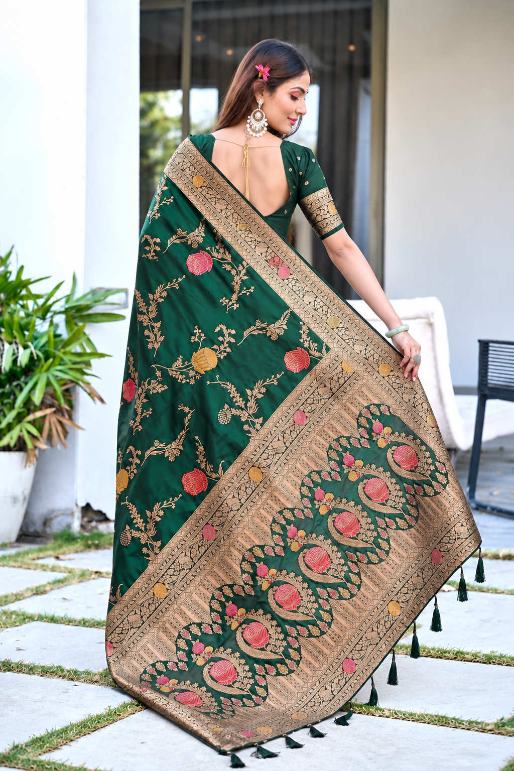 Ready to Wear Paithani Woven Pure Silk Saree