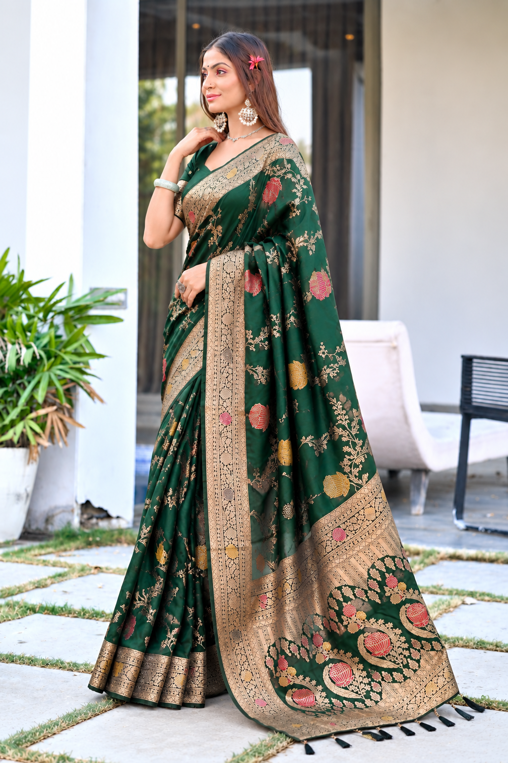 Ready to Wear Paithani Woven Pure Silk Saree