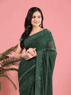 Georgette  Siroski Diamond Work Saree