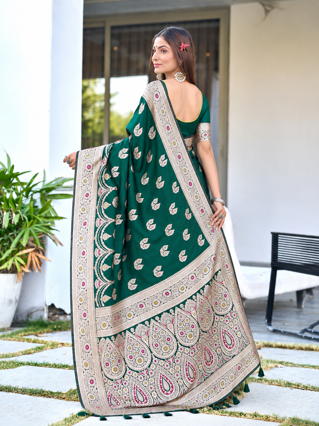 Ready to Wear Pathni Woven Pure Silk Saree