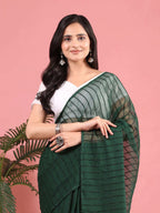 Ready To Wear Chiffon Zari Linen Saree