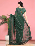 Georgette  Siroski Diamond Work Saree