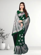 Pionex Banarasi Softy Copper Zari Weaving Brocade Saree