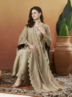 Silk Embroidered Anarkali Kurta, Pant & Dupatta Set