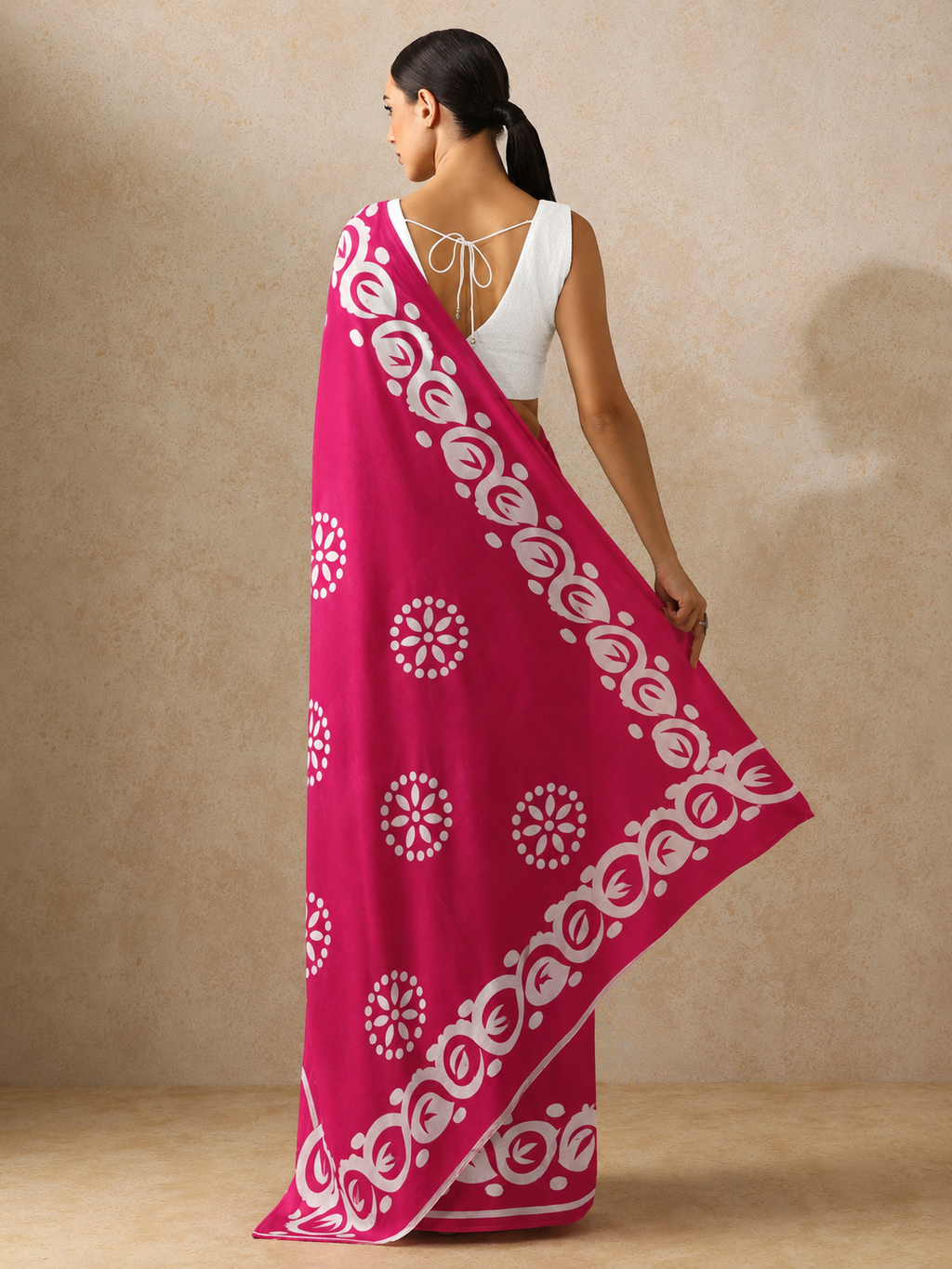 Jaipuri Hand Block Printed Soft Cotton Mulmul Saree