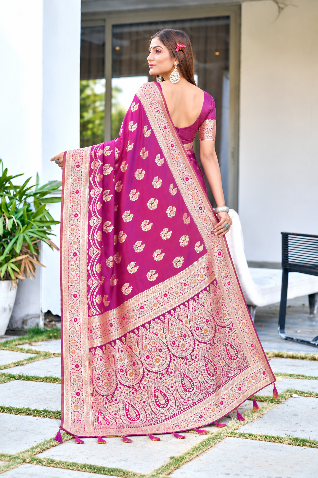 Ready to Wear Pathni Woven Pure Silk Saree